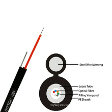 Custom GYXTC8Y outdoor aerial fiber 8 shape central tube 12 core optical fiber cable with 1 steel wire